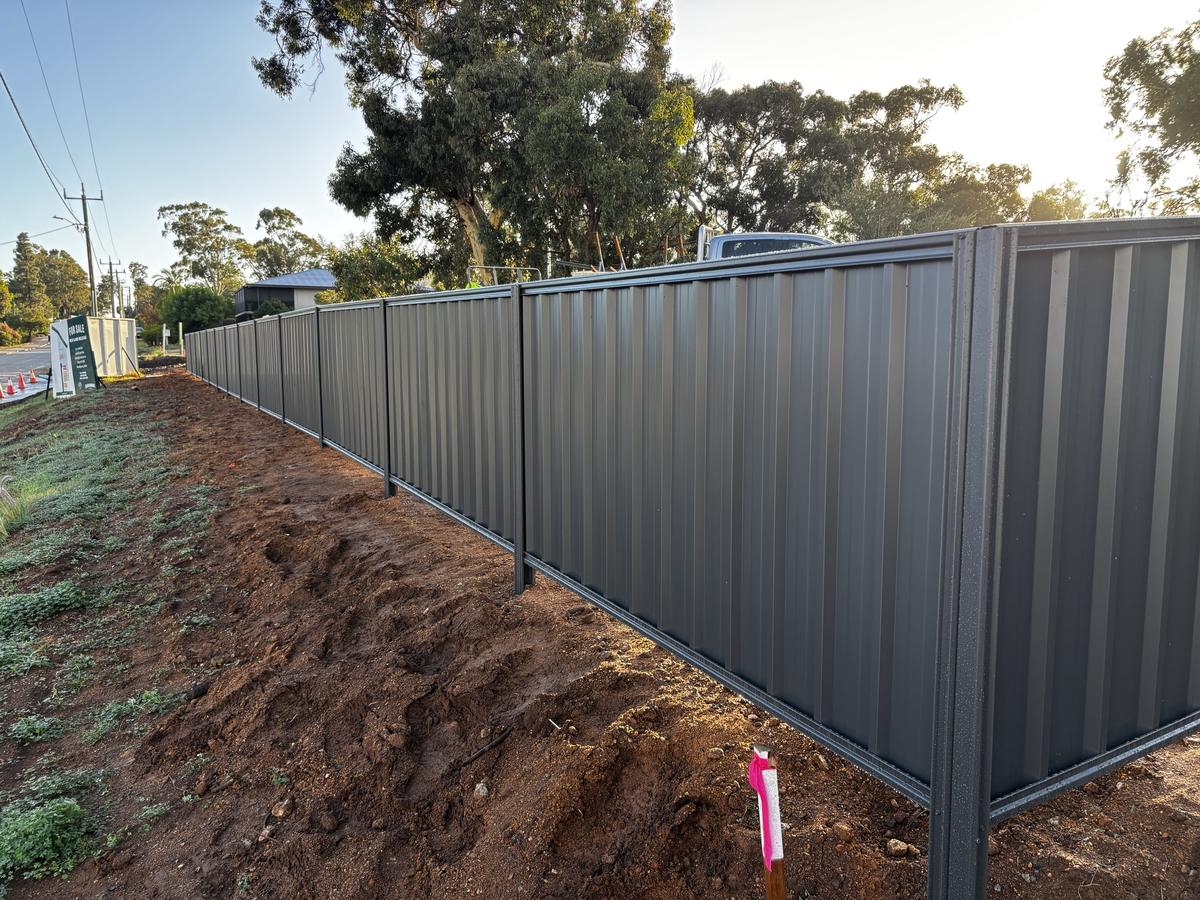 Colorbond fencing at a new land release